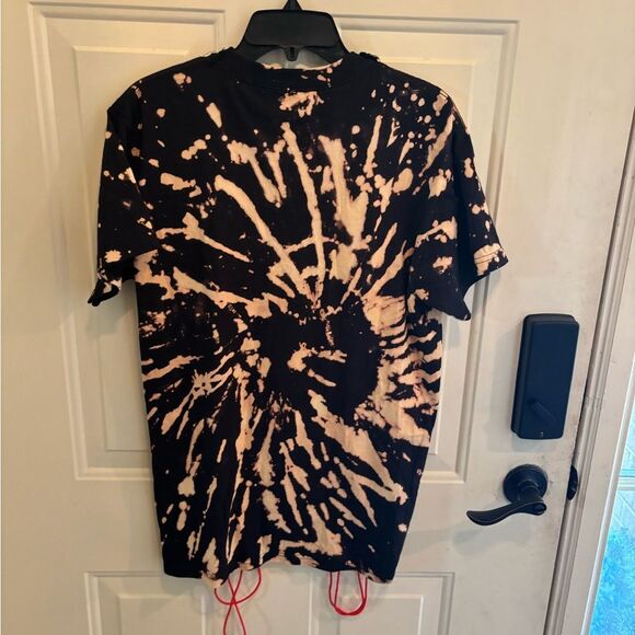 Rolling Stones Red and Black Lace-Up Graphic Mini Dress - Picture 3 of 4